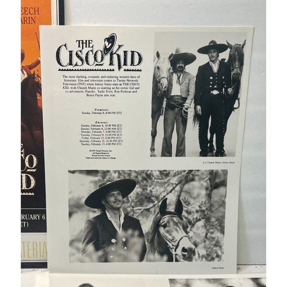 TNT Movie Press Kit Cisco Kid 1994 Cheech Marin Jimmy Smits Ron Perlman - Picture 3 of 10